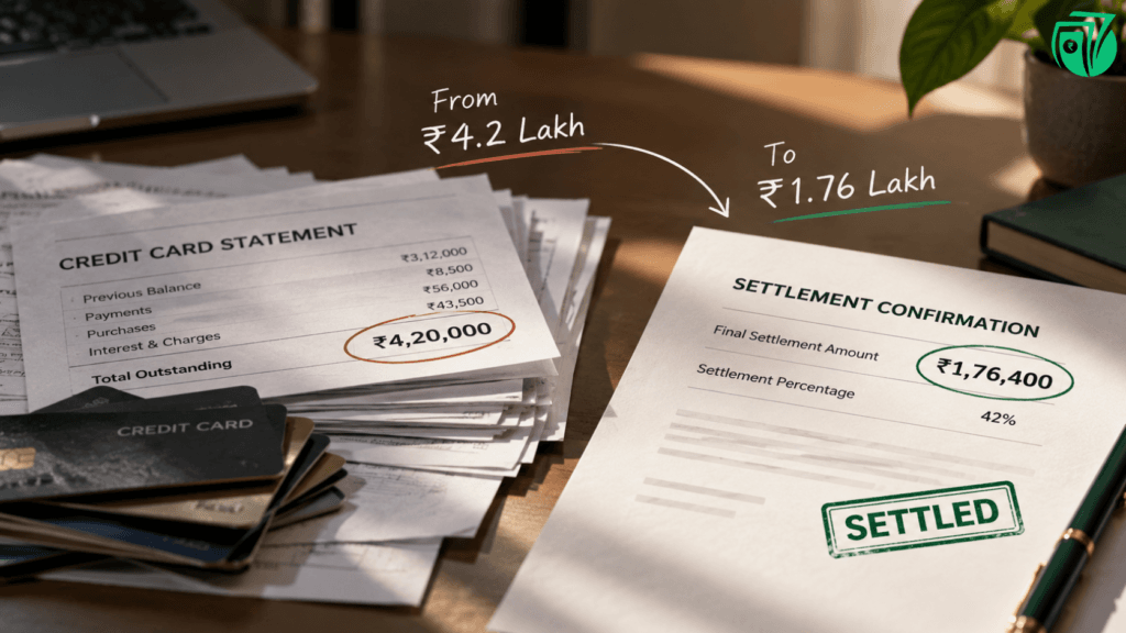 How Rohit Closed ₹4.2 Lakh of Credit Card Debt at 42% of Face Value